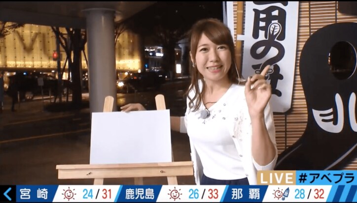 【美人コスプレ気象予報士まとめ】バスローブを脱ぐと水着風コスプレ