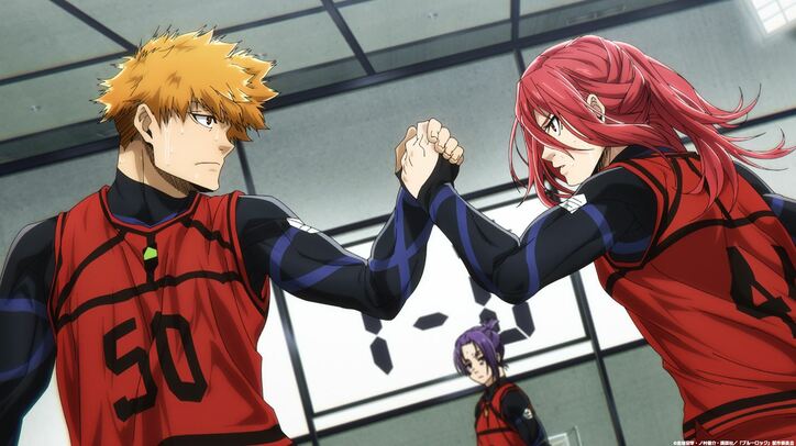 アニメ「ブルーロック」17話場面カット 千切豹馬、國神錬介