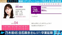 乃木坂46白石麻衣さん卒業延期