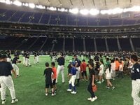 東尾理子『サントリーモルツの野球~~じぃじのピッチング姿を初めて観た‼︎』