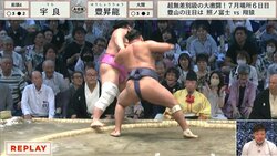 宇良が東関親方に…白熱の取組でまさかのハプニング「メガネが枡席まで飛んだ」安堵のファンは笑顔に