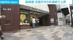 路線価 全国平均5年連続で上昇
