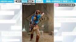 『ゼルダ』コスプレで背負った剣を抜刀しようとする動画が、SNSで8500万件表示！「鞘（さや）から抜けない勇者…」「何度見ても可愛い」