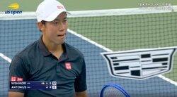 場内がどよめいた！錦織圭、正確無比の“逆クロス”に驚き ライン上にギリギリ残した神業へ喝采
