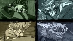 「「『鬼滅の刃』遊郭編」宇髄天元、竈門炭治郎、我妻善逸、嘴平伊之助の凛々しい表情に視聴者「みんなかっけー！！！」