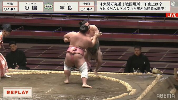 【動画】危険な方向に曲がる炎鵬の右腕 2枚目