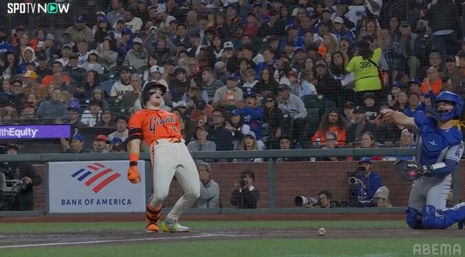 山本の速球に相手打者が仰け反るようなリアクション