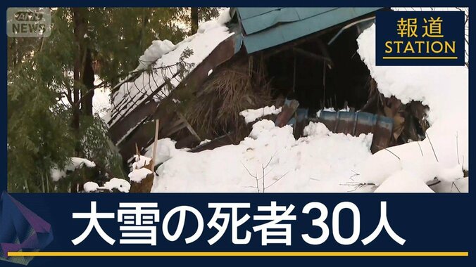 雪の重みで建物倒壊…死亡事故も“災害級大雪”全国で死者30人 1枚目