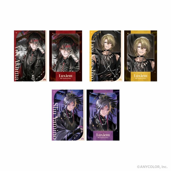 【写真・画像】NIJISANJI EN「Luxiem」4周年記念グッズ予約開始、ヴィランをテーマにした黒衣装の描き下ろし　4枚目