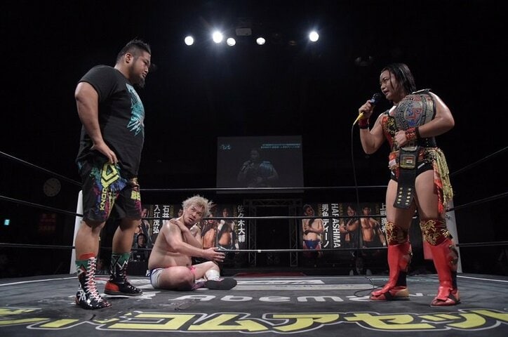「男と対等に勝負できないなんて思ってんじゃねえぞ！」女子プロレス界の横綱・里村明衣子、DDT王座獲得