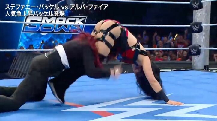 【映像】美女レスラー、得意の“尻爆弾”に敵悶絶