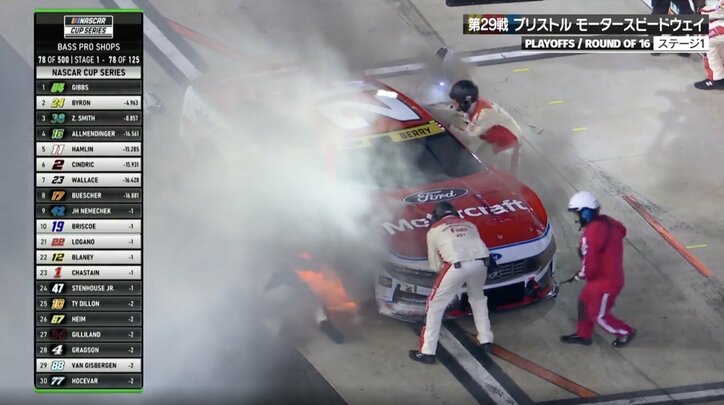 【写真・画像】サーキット騒然！フォードが“火を吹く”衝撃のアクシデント 「コクピットの方に煙が…」ドライバー、何とか脱出もピットに停めきれず　1枚目