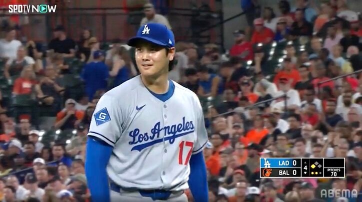 【写真・画像】大谷翔平に「ハッハッハ」現地実況が“爆笑” 怒りも見せた緊急登板…降板時、走者への“意外な表情”に思わず吹き出す　1枚目