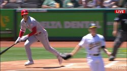 大谷翔平、快挙達成翌日も元気いっぱい 技あり流し打ちにファンも惚れ惚れ「素晴らしい」「化け物や」