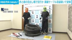 赤と緑の目出し帽で犯行か 銅線ケーブル窃盗疑いで逮捕