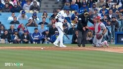 ごめん、大丈夫？ 大谷翔平の高速ファウルチップ直撃が予想外の展開に 「紳士谷さん」「痛いだろうなw」ナイスガイすぎる相手捕手にも注目