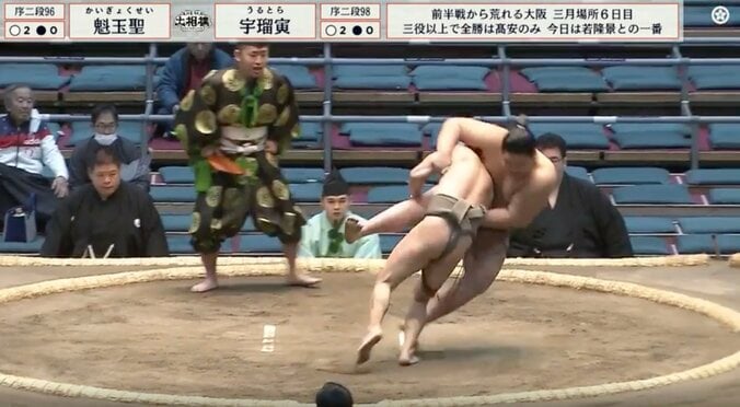 「今のは何だ？」大相撲三月場所で“ウルトラの足取り”に脚光！ 62キロの小兵が130キロを転がす「名人」「足と相撲を取る男」 3枚目