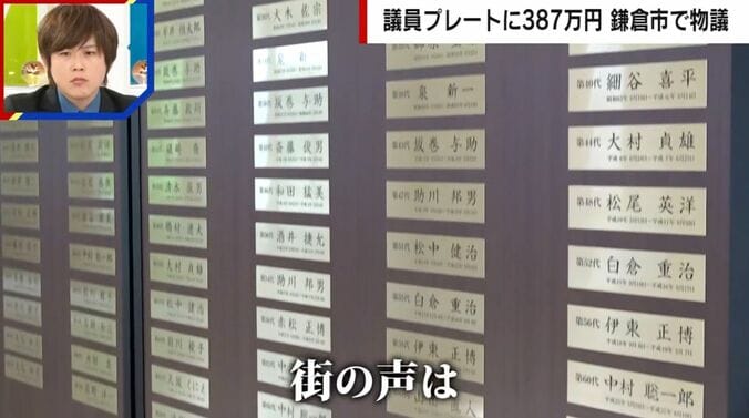 金色のネームプレート
