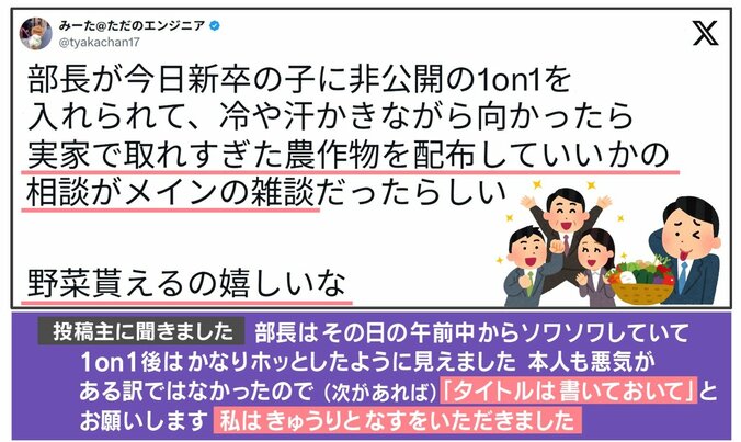 職場での出来事（イラスト）