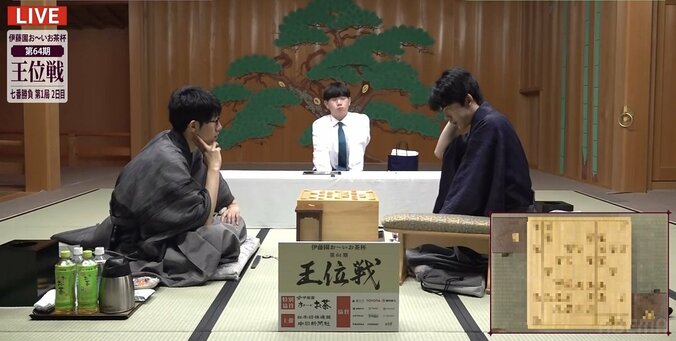 藤井聡太王位VS佐々木大地七段、注目の開幕局を制するのはどっちだ 解説棋士「大決戦は間近」／将棋・王位戦七番勝負第1局 1枚目