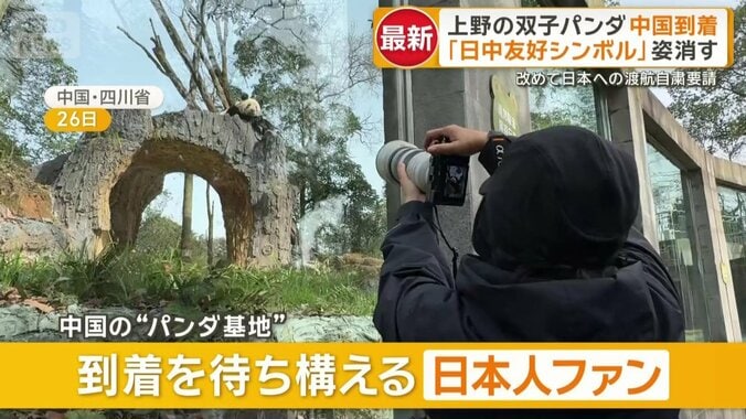 到着を待ち構える日本人ファン