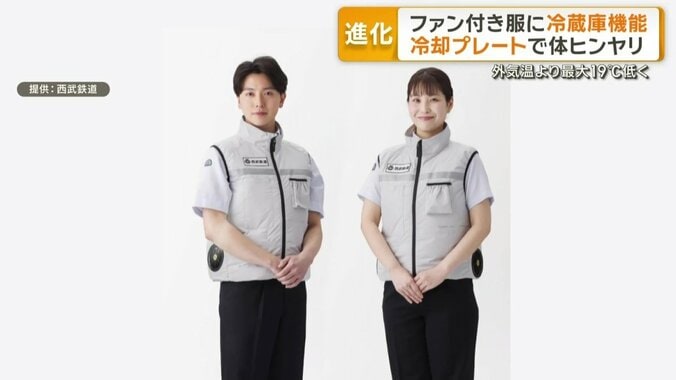西武鉄道がオリジナルのファン付きウェアを導入