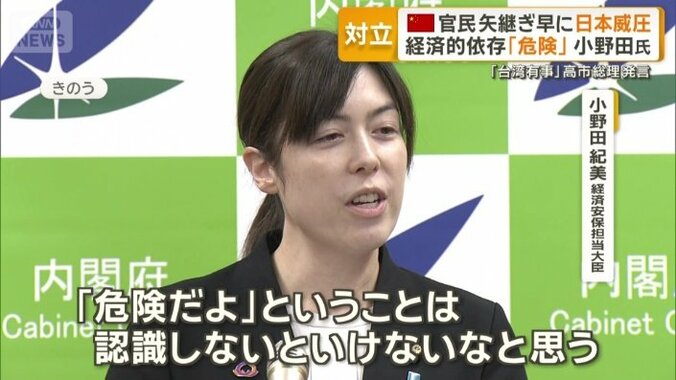 小野田紀美経済安保担当大臣