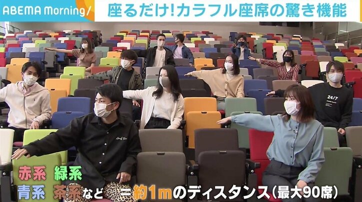 配色を緻密に計算、“座るだけ”でソーシャルディスタンスが確保できる座席を中央大が導入 開発の経緯は