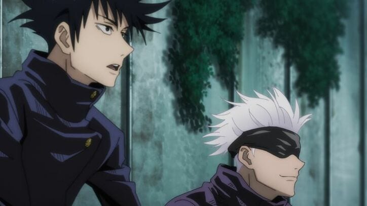 アニメ「呪術廻戦」3話場面カット　伏黒恵、五条悟