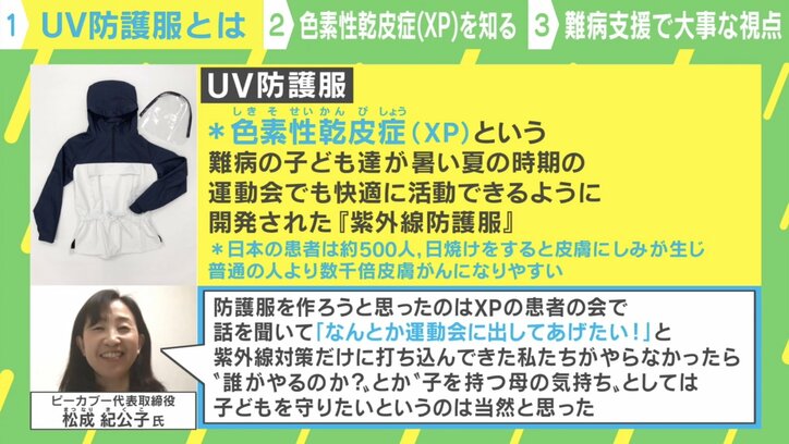 「運動会に出してあげたい」紫外線に当たれない子どもたちのために“UV防護服”を開発
