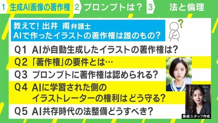 「リアルと判別不能」ついに動き出した“AI美女” 自動生成される“作品”に著作権はあるのか?