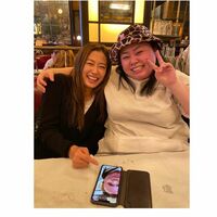 里田まい＆渡辺直美の笑顔の2ショットに反響「心から楽しいがあふれてる」「大好きな2人」