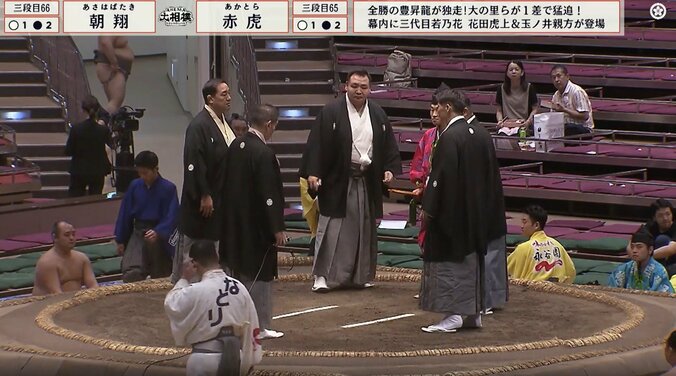 数秒の物言い決着