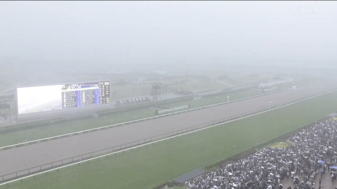 【映像】突然の豪雨→本馬場入場からざわつき“異様な雰囲気”に（実際の様子）