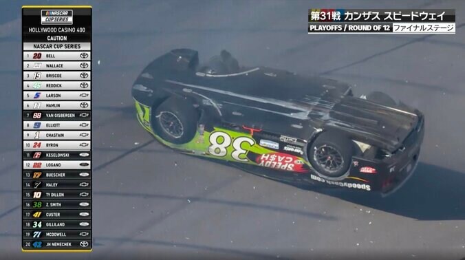 「あんなに横になっているのは見たことない」米レースで“壁走り”の衝撃事故 「壁を走るなんてクレイジーだ」ドライバー自身も驚愕 4枚目