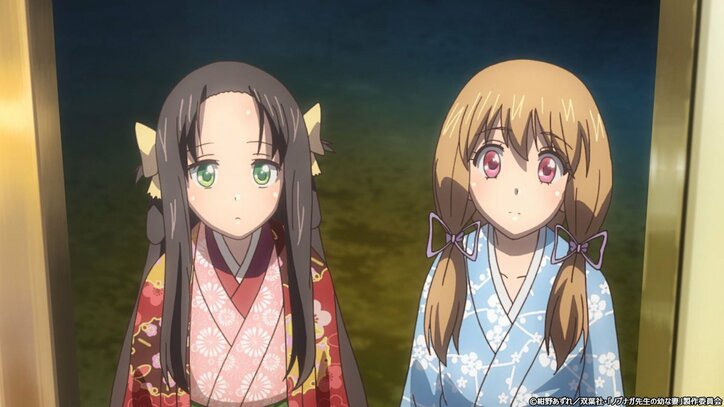 アニメ『ノブナガ先生の幼な妻』第8話先行カット公開 ノブナガ関係者の魂に気づいた友里は…?