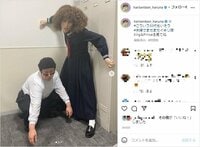 「#こういう50代もいそう」ハリセンボンの2人がつっぱり＆スケバン姿で“イキリポーズ”「最強です」「お腹よじれる」と絶賛の声