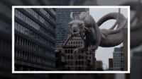 ビル街にうごめく巨大ドラゴン 圧巻の“怪獣CG”