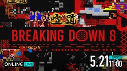 Breaking Down8（ブレイキングダウン8）速報・試合結果・対戦カード　大会情報（日程、会場、放送情報）も解説