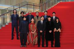 新進俳優・笠松将ら映画『花と雨』、キャスト陣&制作陣が東京国際映画祭に勢ぞろい