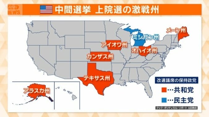 上院選の激戦州