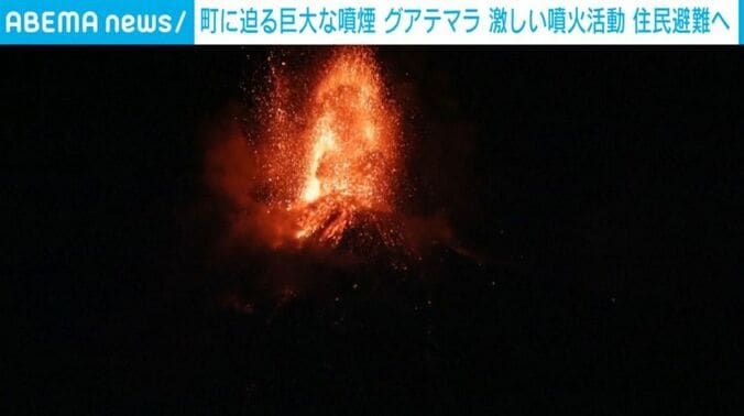 噴火するフエゴ火山