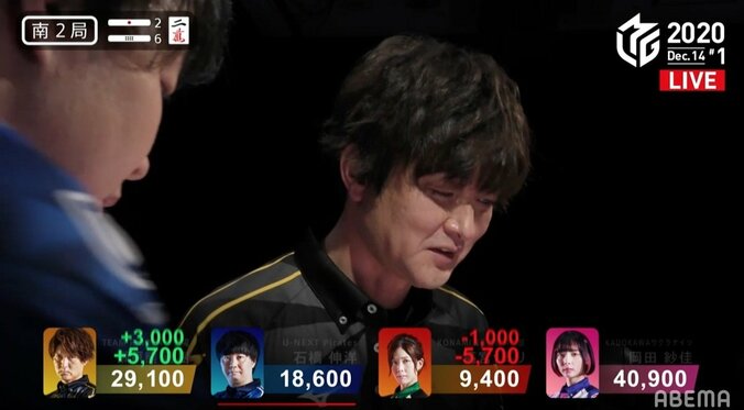 なぜみんな上を向く？瀬戸熊直樹、6本場の計算に「あれ？」と天井に視線／麻雀・Mリーグ 2枚目