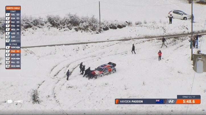 【写真・画像】世界一のラリー車が「余計に回っています」 “勢い余って”痛恨ミス→咄嗟の凄技で挽回「技ありだよね!」 1枚目