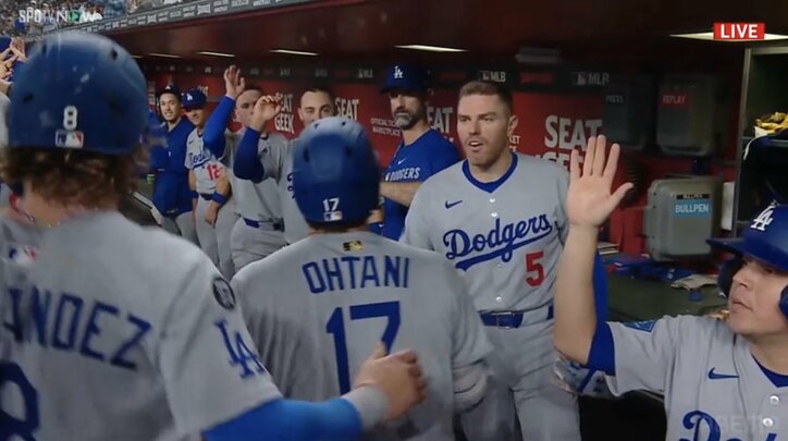 【映像】大谷＆フリーマン、アベック弾で互いを褒め合う光景