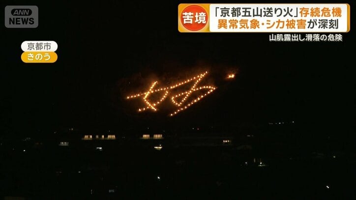 お盆に迎えた先祖の霊を見送る京都の伝統行事