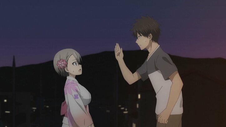 アニメ「宇崎ちゃんは遊びたい！」浴衣で花火を見にいく桜井と宇崎ちゃん…第8話先行カット＆あらすじ公開