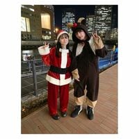 莉子＆板垣瑞生の“クリスマスコス”ショットに「可愛すぎ」「うちのサンタさんになって」とファン悶絶
