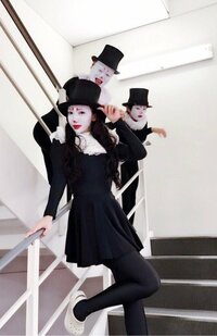 ざわちん『『キャラパレ』で野生爆弾くっきーさんと白塗りメイク』