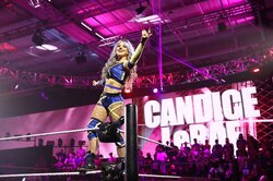 何が起こった？ “妖精”美女レスラー、顔面を“高速叩きつけ”→相手が動けなくなる…圧倒的スピードに会場騒然